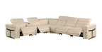 1126 Divanitalia 7-Piece L-Shaped Sectional Sofa in Top Grain Italian Leather with 4 Power Recliners & Power Headrests - Beige - SKU 1126-BEIGE-SEC-7PC-4PWR-SECTIONAL - GROUP - view 3