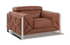 903 Divanitalia Chair with Adjustable Headrest in Top-grain Italian Leather - Camel - SKU 903-CH-CAMEL - view 2