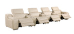 1116 Divanitalia 7-Piece Modular Power Reclining Sofa in Top Grain Italian Leather with 4 Power Recliners & Power Headrests - Beige - SKU 1116-BEIGE-S-7.4-HT - view 5
