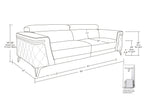 1140 Divanitalia Sofa with Adjustable Headrest in Top-grain Italian Leather