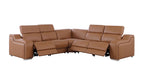 1116 Divanitalia 5-Piece L-Shaped Sectional Sofa in Top Grain Italian Leather with 3 Power Recliners & Power Headrests - Cognac - SKU 1116-COGNAC-5PC-3PWR-SECTIONAL- GROUP - view 4