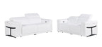 1126 Divanitalia Power Reclining Sofa and Loveseat Set in Top Grain Italian Leather with 4 Power Recliners & Power Headrests - White - SKU 1126-WHITE-2PC - view 2