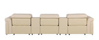 1126 Divanitalia 5-Piece Modular Power Reclining Sofa in Top Grain Italian Leather with 3 Power Recliners & Power Headrests