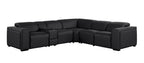 1224 Divanitalia 6-Piece L-Shaped Sectional Sofa in Top Grain Italian Leather with 3 Power Recliners & Power Headrests