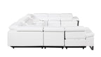 1246 Divanitalia 10-Piece U-Shaped Modular Power Reclining Sectional Sofa with 4 Power Recliners and Power Headrests - Top Grain Italian Leather
