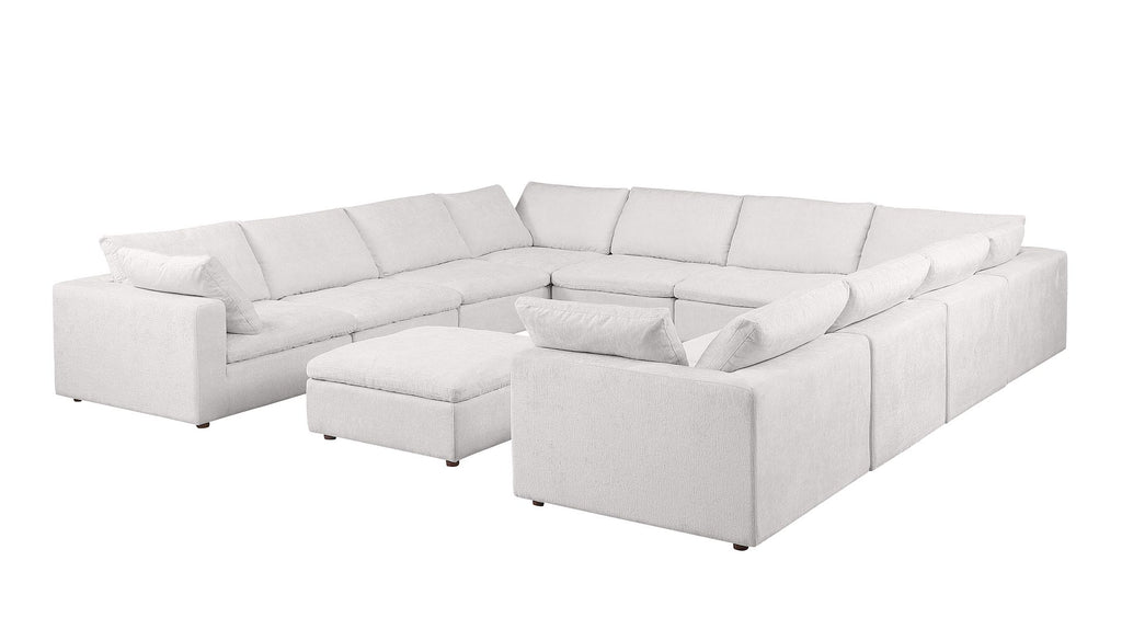 1100 Divanitalia 11-Piece U-Shaped Sectional Sofa in Top-grain Italian Leather