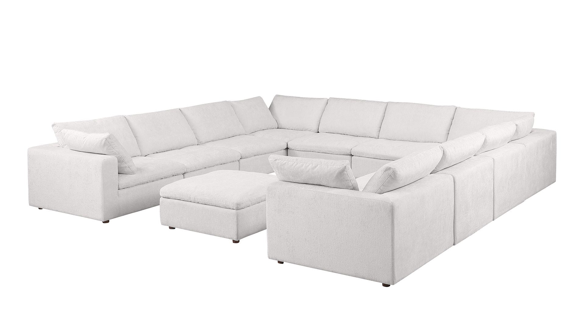1100 Divanitalia 11-Piece U-Shaped Sectional Sofa in Top-grain Italian Leather
