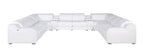 1116 Divanitalia 10-Piece U-Shaped Sectional Sofa in Top Grain Italian Leather with 4 Power Recliners & Power Headrests - White - SKU 1116-WHITE-10PC-4PWR-U-SECTIONAL-GROUP - view 3