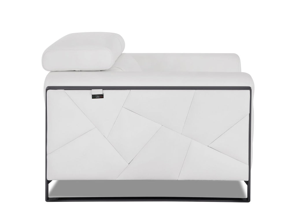 903 Divanitalia Chair with Adjustable Headrest in Top-grain Italian Leather - White - SKU 903-CH-WHITE - view 5