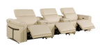 1126 Divanitalia 5-Piece Modular Power Reclining Sofa in Top Grain Italian Leather with 3 Power Recliners & Power Headrests