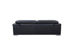 415 Divanitalia Sofa with Adjustable Headrest in Top-grain Italian Leather - Black - SKU 415-S-BLACK - view 4