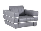 904 Divanitalia Chair in Top-grain Italian Leather - Dark Grey - SKU 904-CH-DARK GRAY - view 2