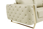 1050 Divanitalia 2-Piece Sofa Set in Top-grain Italian Leather - Beige - SKU 1050-BEIGE-3PC - view 12