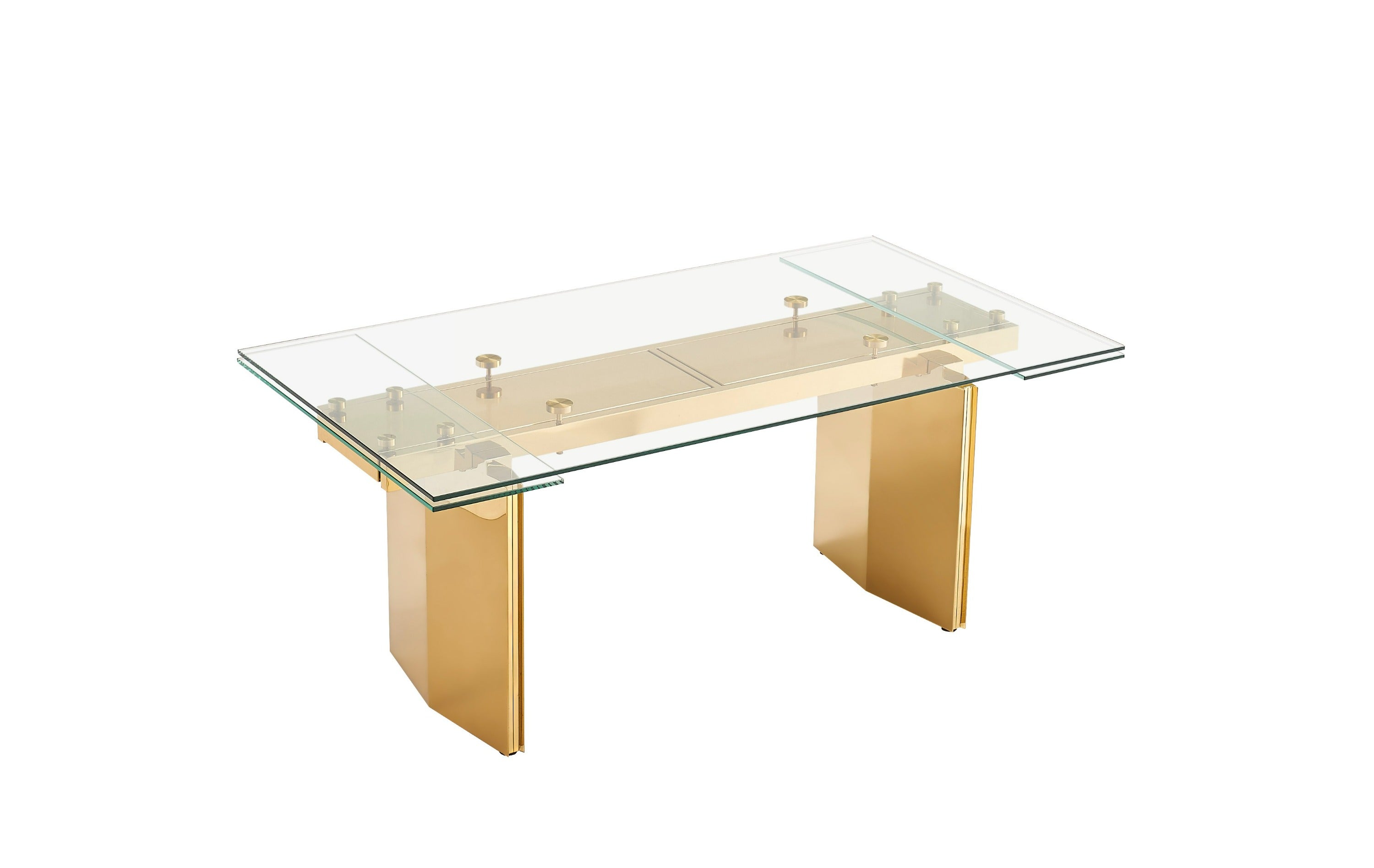 Nassim - Glam Glass Extendable Dining Table
