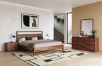 Berlin - Modern Walnut Bed - Modern Walnut Bed