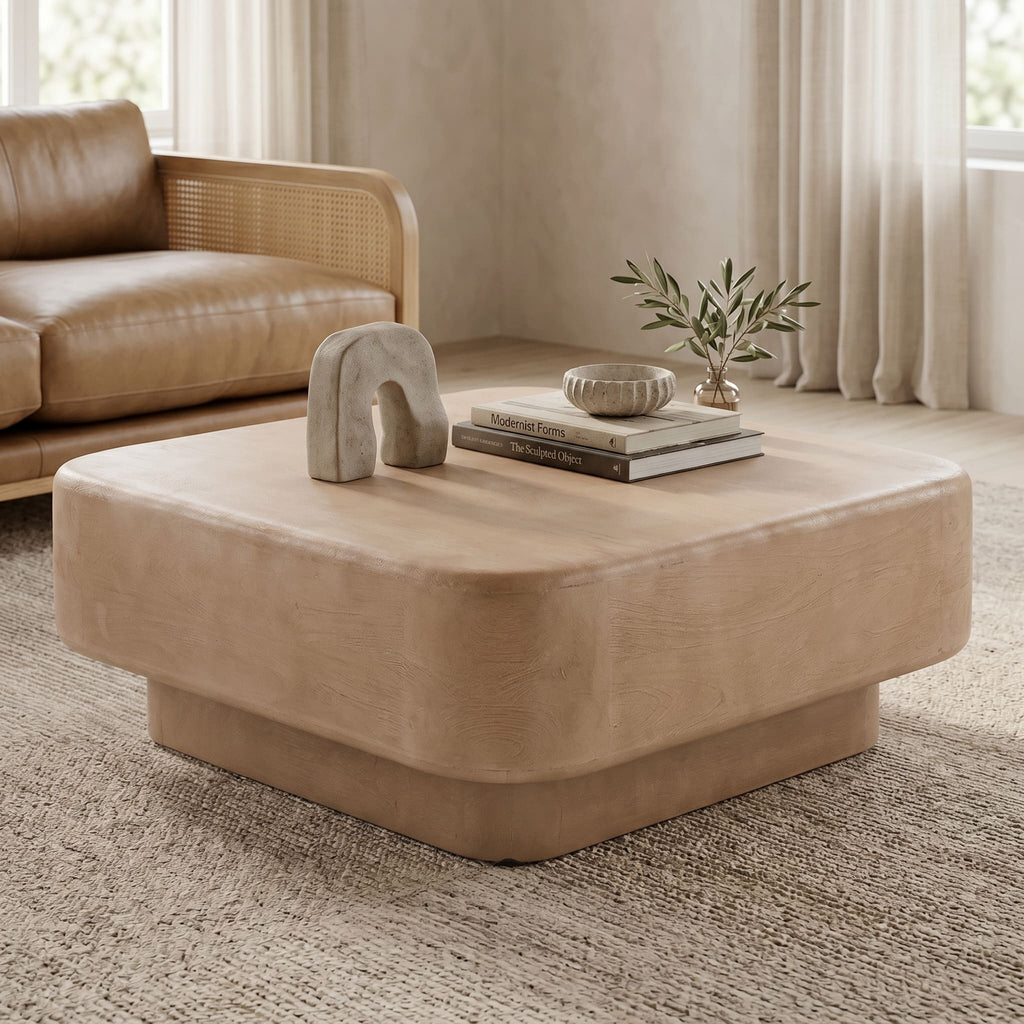 Bruno - Modern Mango Wood Square Coffee Table