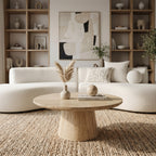 Velma - Modern Travertine Marble Coffee Table