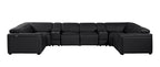 1224 Divanitalia 8-Piece U-Shaped Sectional Sofa in Top Grain Italian Leather with 2 Power Recliners & Power Headrests - Black - SKU 1224-BLACK-8PC-2PWR-U-SECTIONAL - view 3