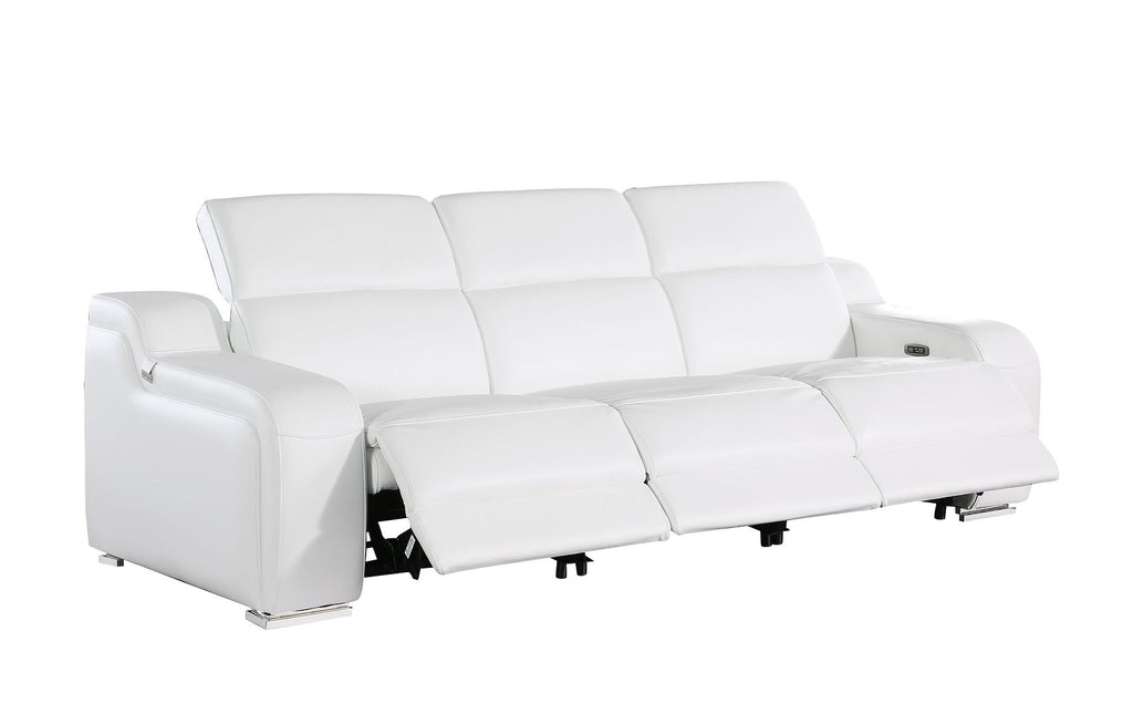 1116 Divanitalia 3-Piece Modular Power Reclining Sofa in Top Grain Italian Leather with 3 Power Recliners & Power Headrests