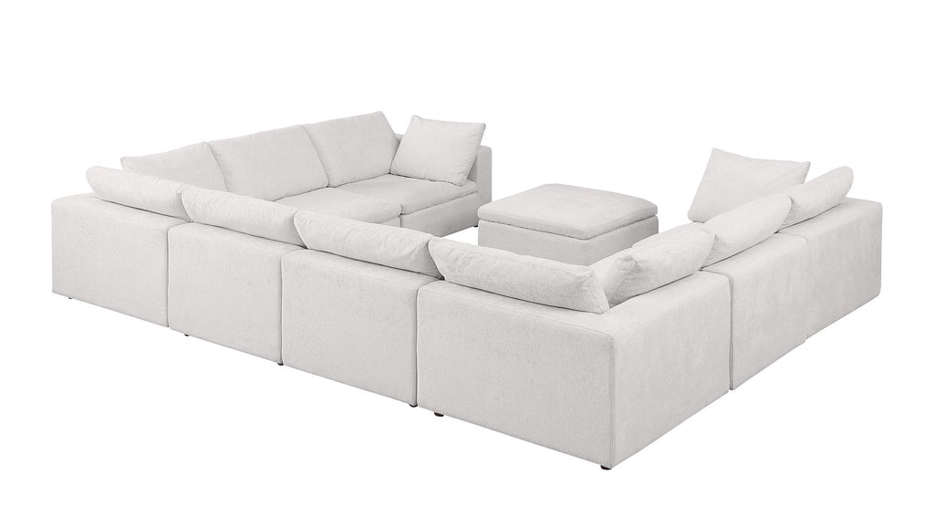 1100 Divanitalia 9-Piece U-Shaped Sectional Sofa in Top-grain Italian Leather