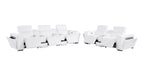 1224 Divanitalia 8-Piece Modular Power Reclining Sofa & Loveseat Set in Top Grain Italian Leather with 5 Power Recliners & Power Headrests - White - SKU 1224-WHITE-8.5-HT-2PC - view 5