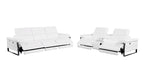 1246 Divanitalia Modular Power Triple Reclining Sofa and Console Loveseat Set with Power Headrests - Top Grain Italian Leather - White - SKU 1246-WHITE-6.5-HT-2PC - view 4