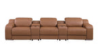 1116 Divanitalia 5-Piece Modular Power Reclining Sofa in Top Grain Italian Leather with 3 Power Recliners & Power Headrests