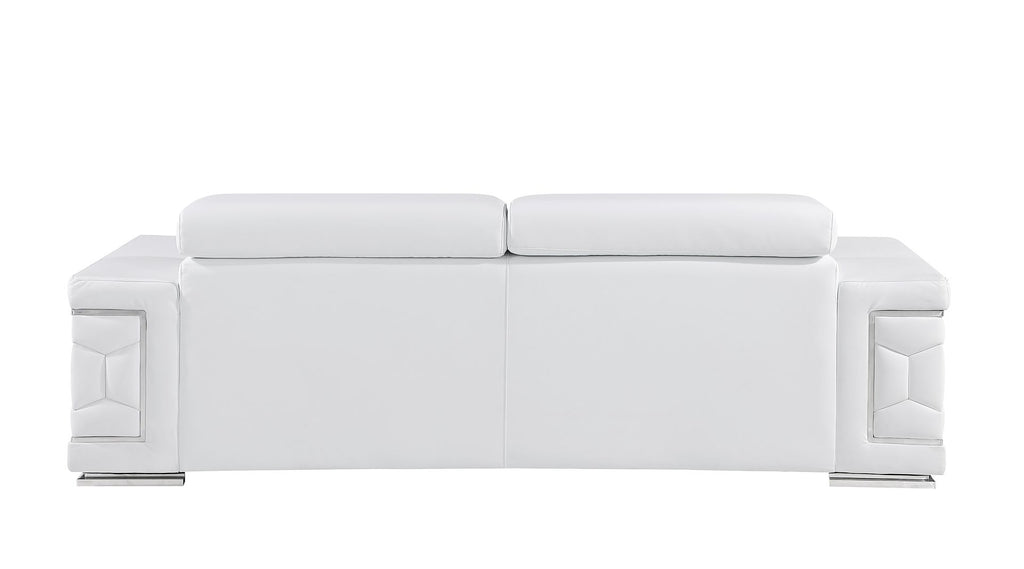296 Modern Genuine Leather Sofa - White - SKU 296-WHITE-S - view 4