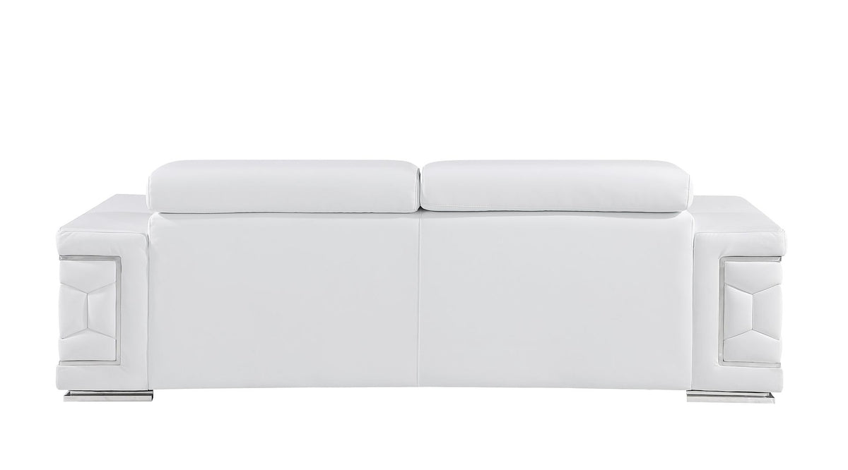 296 Modern Genuine Leather Sofa - White - SKU 296-WHITE-S - view 4