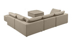 1100 Divanitalia 6-Piece Right Arm Facing 3-Seat Sectional Sofa - Top-grain Italian Leather
