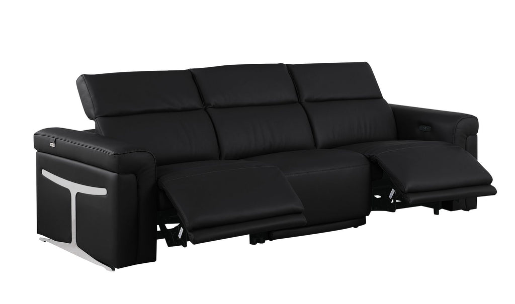 1126 Divanitalia 3-Piece Modular Power Reclining Sofa in Top Grain Italian Leather with 2 Power Recliners & Power Headrests