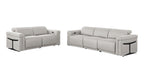 1126 Divanitalia 5-Piece Modular Power Reclining Sofa and Loveseat Set in Top Grain Italian Leather with 4 Power Recliners & Power Headrests - Light Grey - SKU 1126-LT_GREY-5.4-HT-2PC - view 3