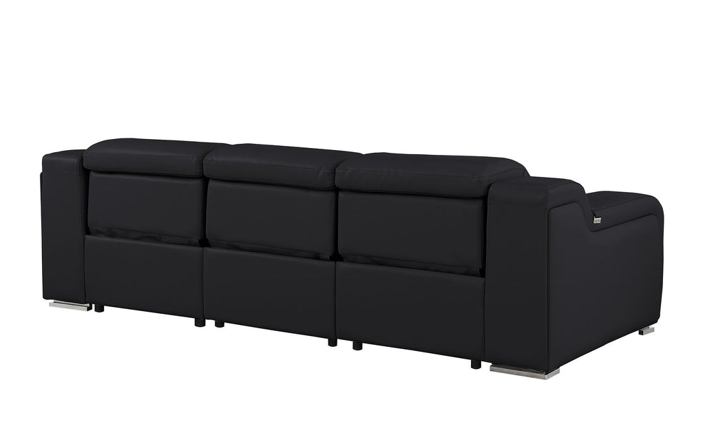 1116 Divanitalia 3-Piece Modular Power Reclining Sofa in Top Grain Italian Leather with 3 Power Recliners & Power Headrests