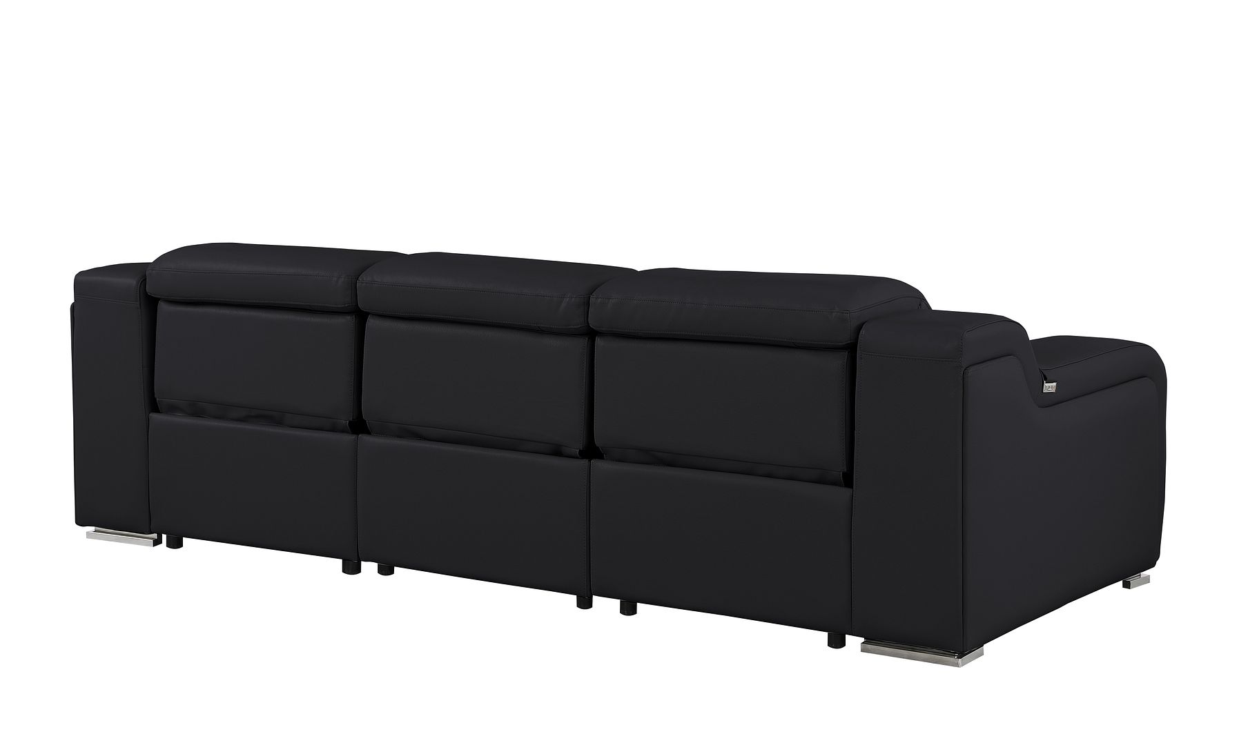 1116 Divanitalia 3-Piece Modular Power Reclining Sofa in Top Grain Italian Leather with 3 Power Recliners & Power Headrests