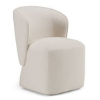 Souza - Modern Grey Fabric Swivel Dining Chair