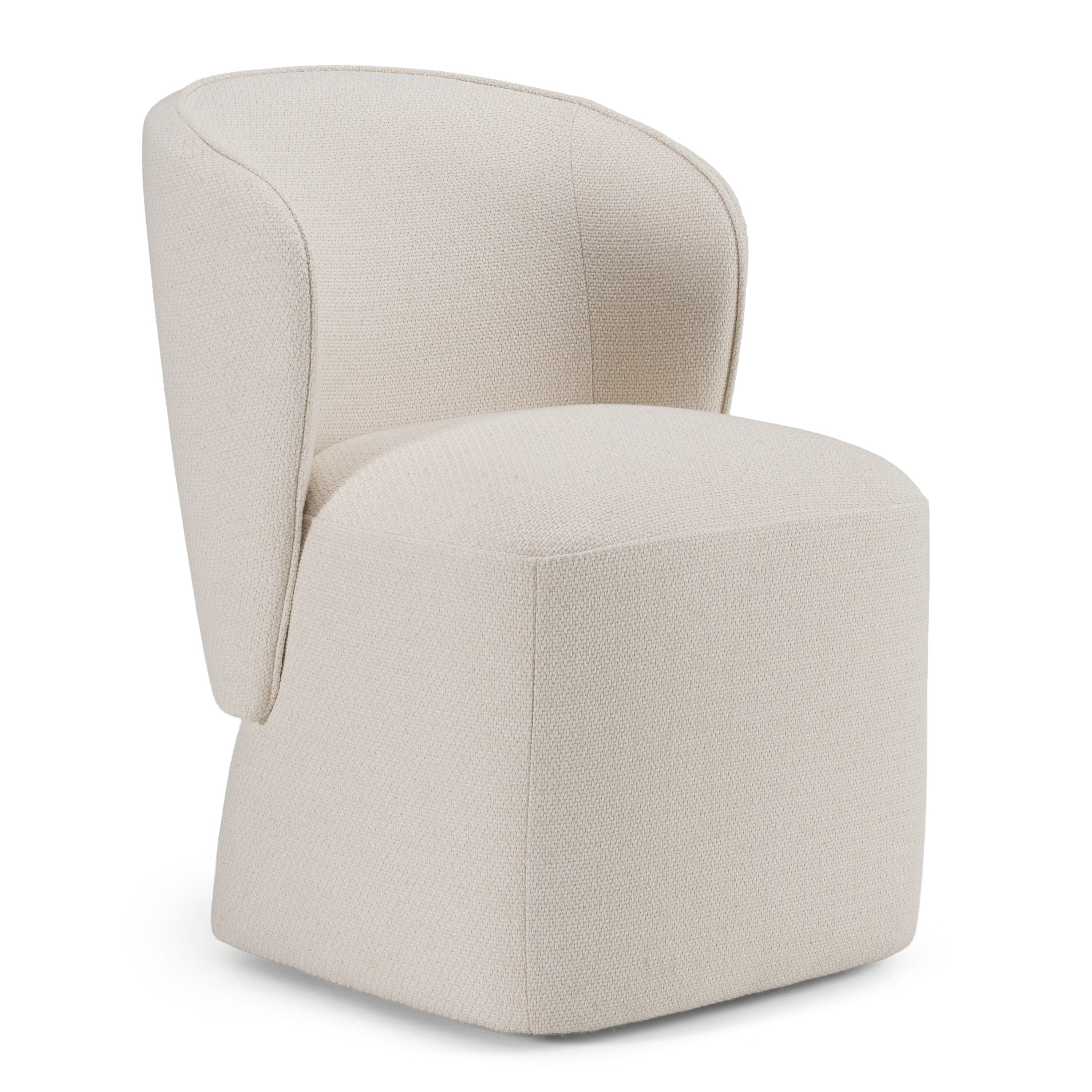 Souza - Modern Grey Fabric Swivel Dining Chair