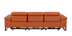 1246 Divanitalia Modular Power Triple Reclining Sofa with Power Reclining Headrests - Top Grain Italian Leather - Camel - SKU 1246-CAMEL-3.3-HT - view 7
