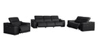 9762 Divanitalia 6-Piece Modular Power Reclining Sofa, Loveseat and Chair Set with 6 Power Recliners in Top Grain Italian Leather - Black - SKU 9762-BLACK-6.6-HT-3PC - view 4