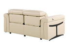 1126 Divanitalia Power Reclining Loveseat in Top Grain Italian Leather with 2 Power Recliners & Power Headrests