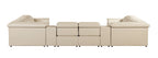 9762 Divanitalia 8-Piece U-Shaped Top Grain Italian Leather Sectional Sofa with 4 Power Recliners