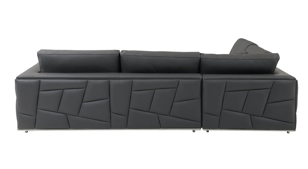 998 Divanitalia Cream Left Arm Facing Sectional Sofa in Top-grain Italian Leather
