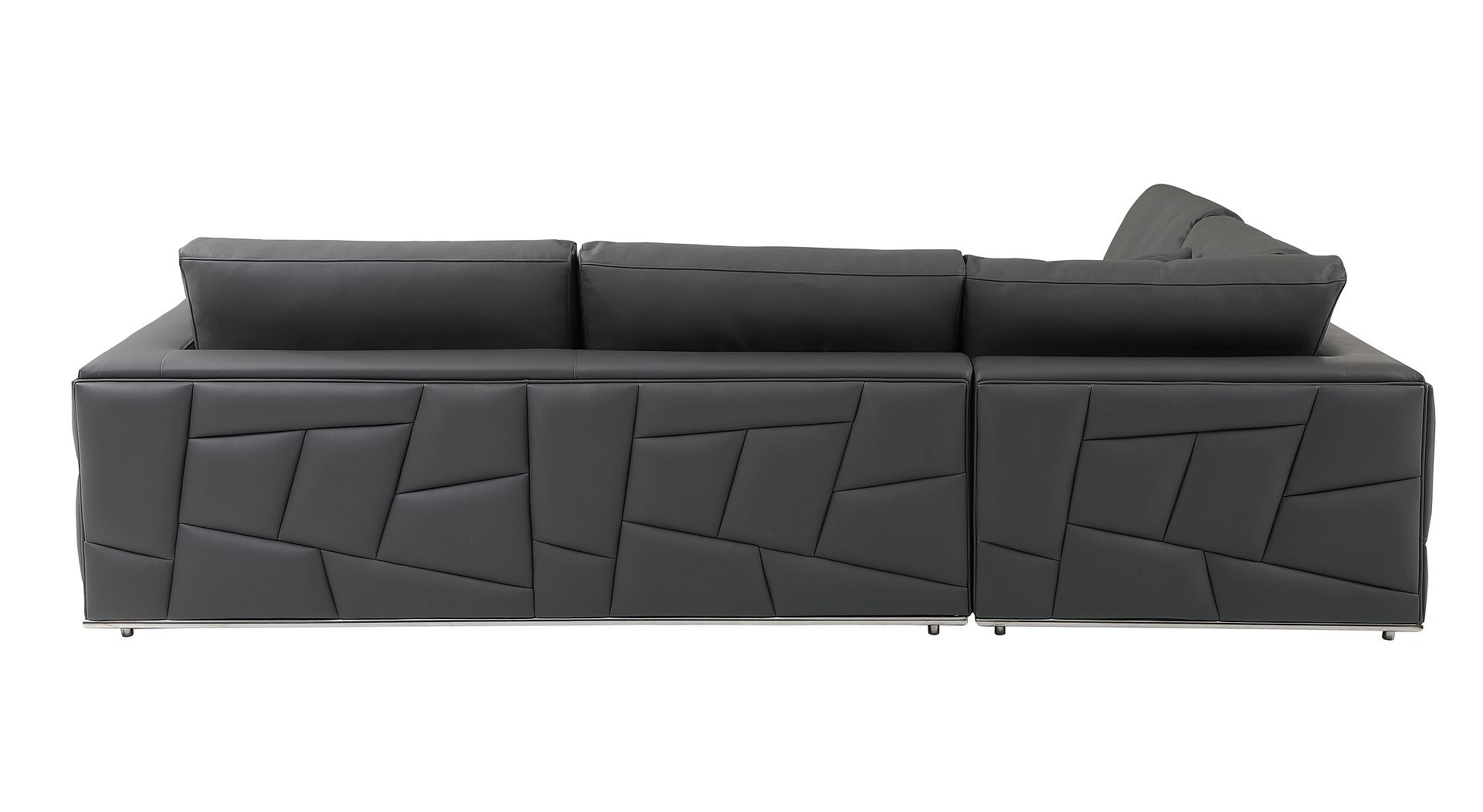 998 Divanitalia Cream Left Arm Facing Sectional Sofa in Top-grain Italian Leather
