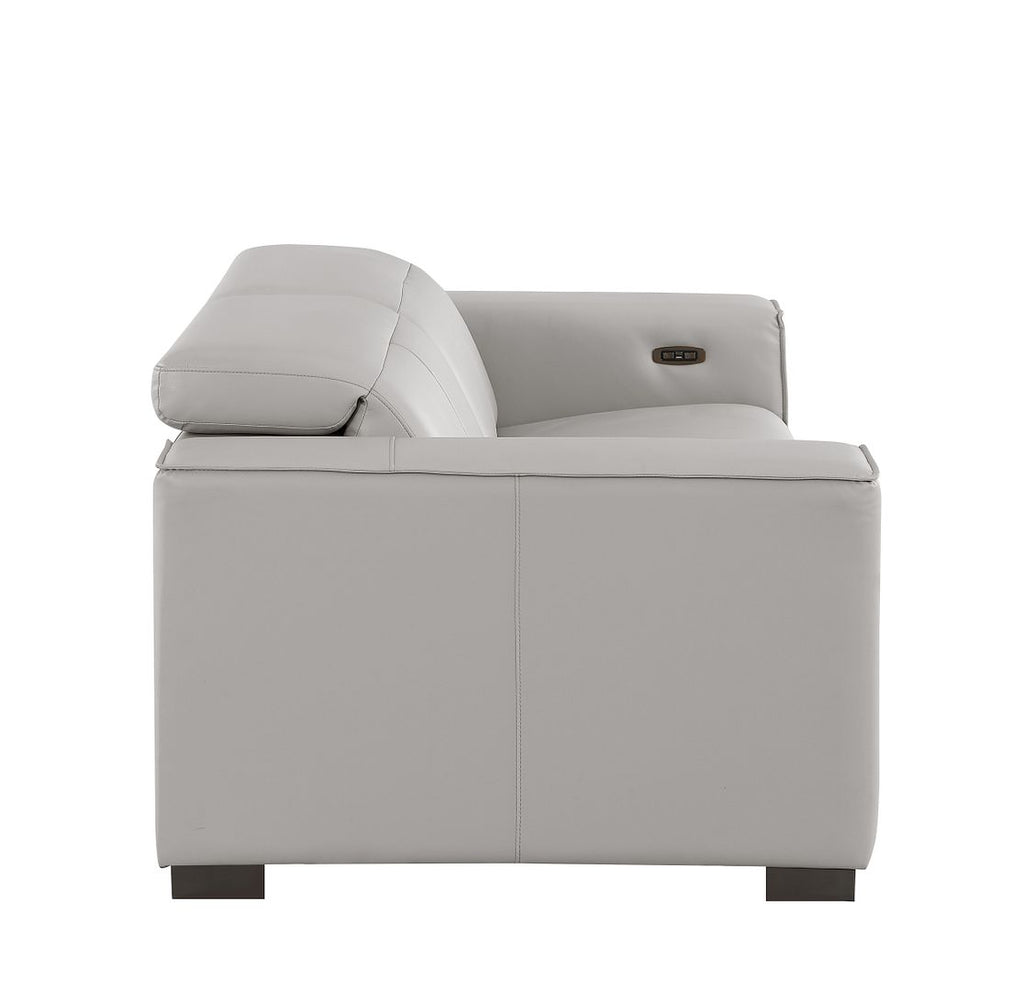 1208 Genuine Leather Dual Power Reclining Loveseat
