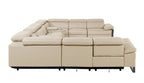 1246 Divanitalia 10-Piece U-Shaped Modular Power Reclining Sectional Sofa with 4 Power Recliners and Power Headrests - Top Grain Italian Leather