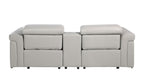 1126 Divanitalia 3-Piece Modular Power Reclining Loveseat in Top Grain Italian Leather with 2 Power Recliners & Power Headrests