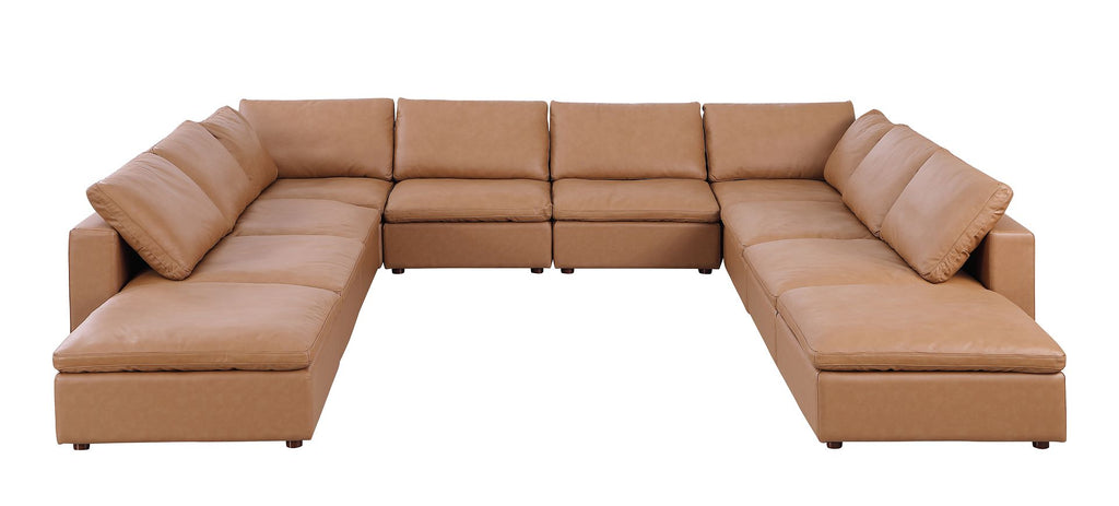 1100 Divanitalia 10-Piece U-Shaped Sectional Sofa with Chaise in Top-grain Italian Leather