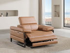 1246 Divanitalia Power Reclining Arm Chairwith Power Headrests - Top Grain Italian Leather