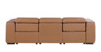 1224 Divanitalia 3-Piece Modular Power Reclining Sofa in Top Grain Italian Leather with 2 Power Recliners & Power Headrests