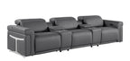 1126 Divanitalia 5-Piece Modular Power Reclining Sofa in Top Grain Italian Leather with 3 Power Recliners & Power Headrests