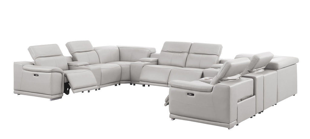 2679 12-Piece U-Shaped Power Reclining Sectional Sofa in Genuine Leather - 4 Recliners